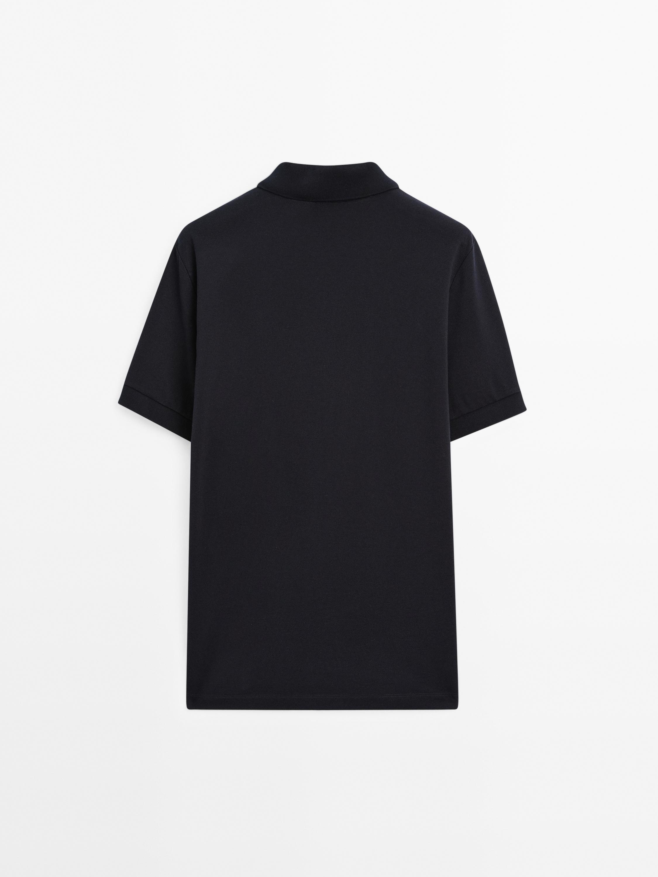 Polo à manches courtes micro-texturé